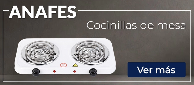 Anafes electricas y cocinillas de mesa, anafe de espiral o anafe de disco. Ideal para camping o irse de vacaciones.