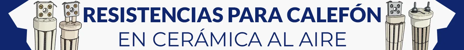 Resistencias de 5 piedras finas, 4 piedras finas, 3 piedras finas o 5 piedras gruesas para calefón eléctrico Bronx, Orion, Delne, Warners, entre otros.