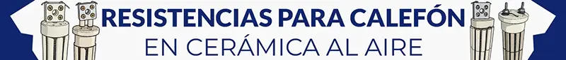 Resistencias de 5 piedras finas, 4 piedras finas, 3 piedras finas o 5 piedras gruesas para calefón eléctrico Bronx, Orion, Delne, Warners, entre otros.